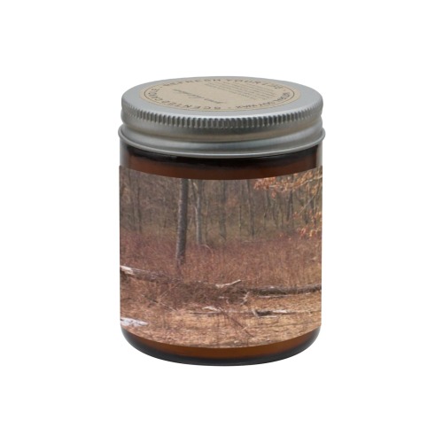 Falling tree in the woods Tawny Candle Cup - Large Size (Rose Sandal)