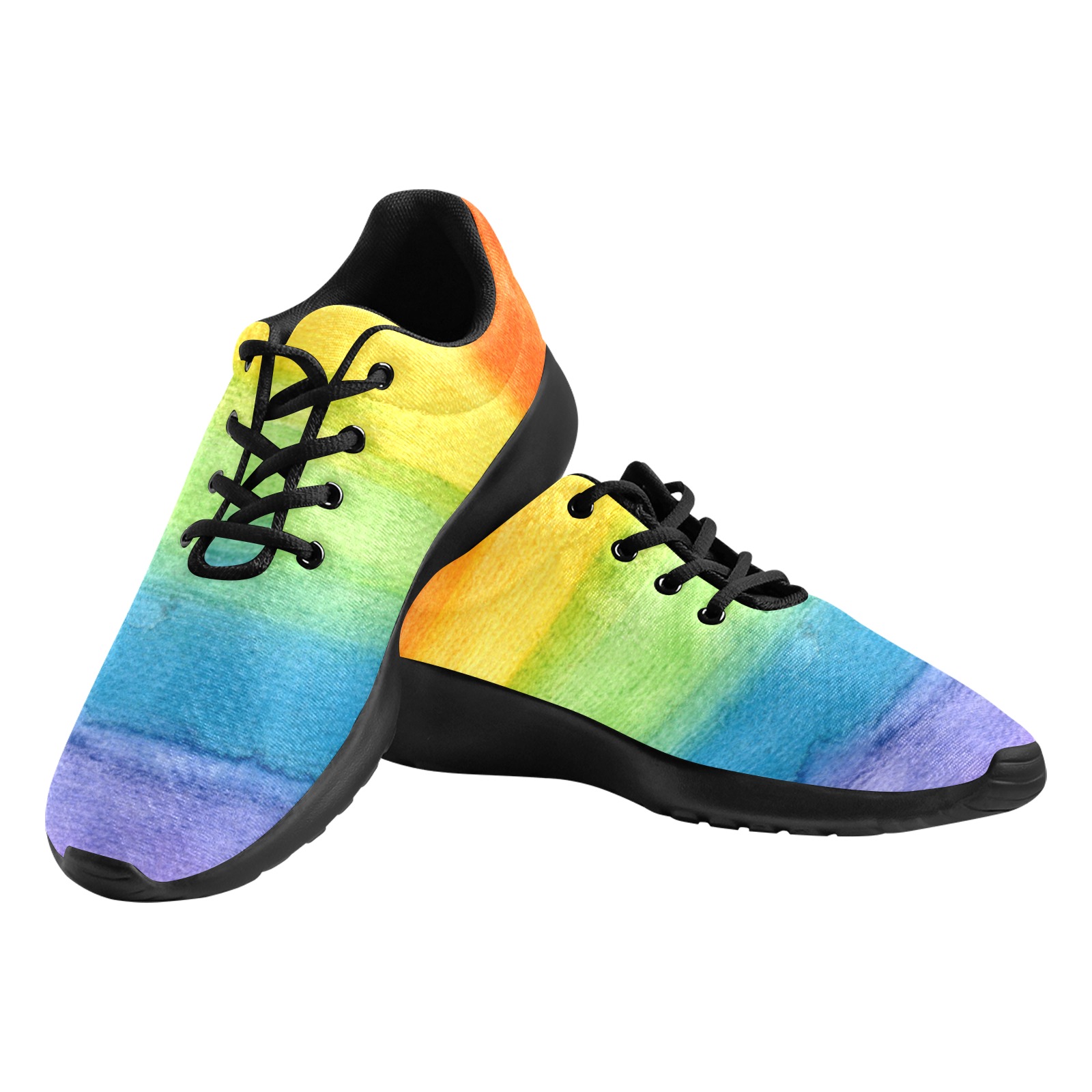 rainbow painting Women's Athletic Shoes (Model 0200)