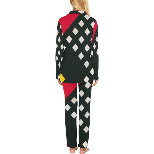 Counter-composition XV by Theo van Doesburg- Women's Long Pajama Set