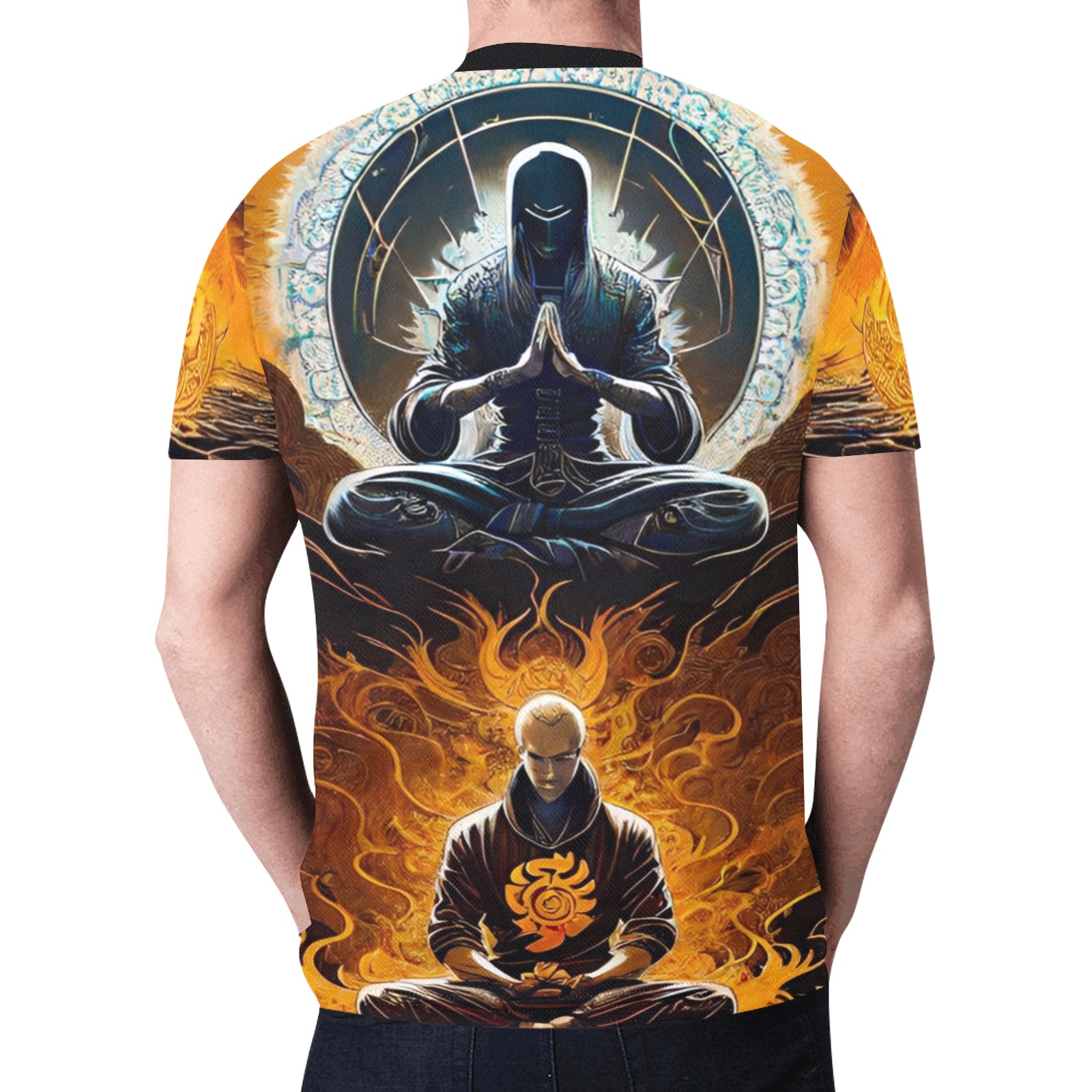 Shaolin Monk Fantasy Art 06 New All Over Print T-shirt for Men (Model T45)