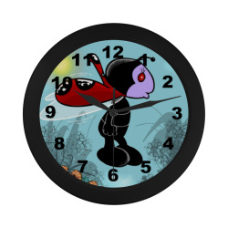 Mizz Ladybug Circular Plastic Wall clock