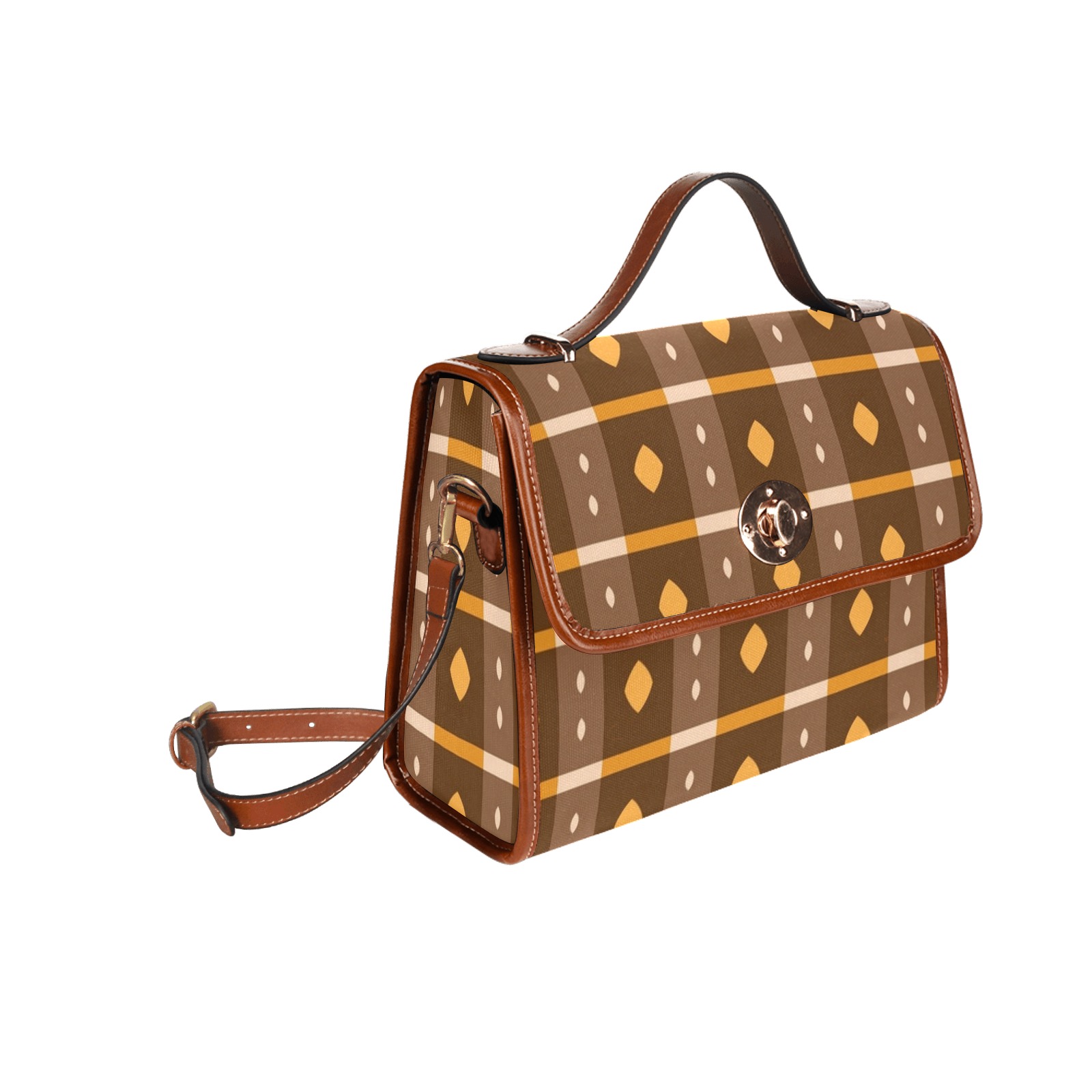 surface_pmm_geometric-mural-background_23-2148702409_5000x5000 (1) Waterproof Canvas Bag-Brown (All Over Print) (Model 1641)