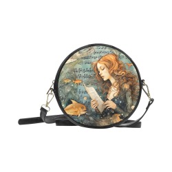 Sounds Of The Sea Round Sling Bag Round Sling Bag (Model 1647)