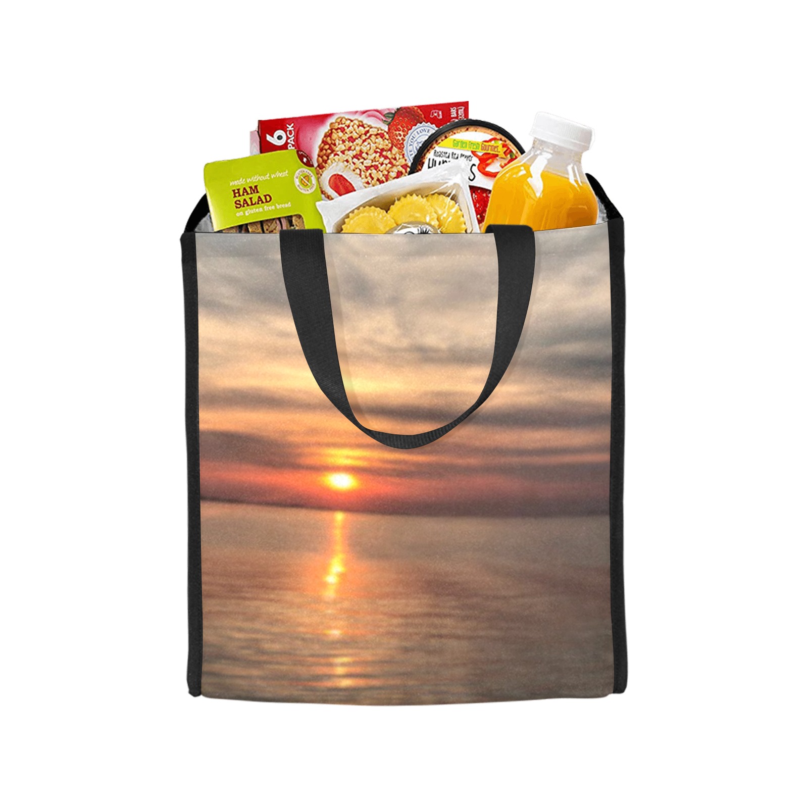 Dark Evening Sunset Collection Picnic Tote Bag (Model 1717)