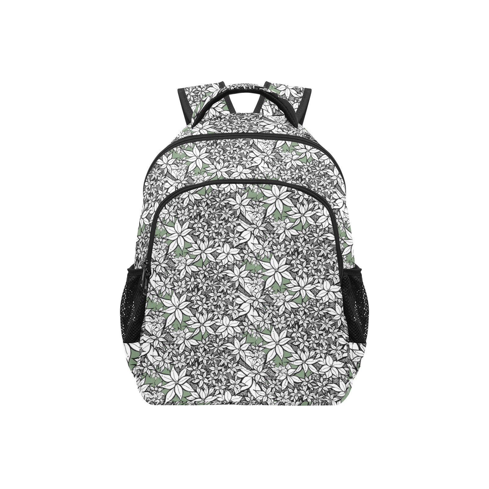 Petals in the Wind Green Multifunctional Backpack (Model 1731)