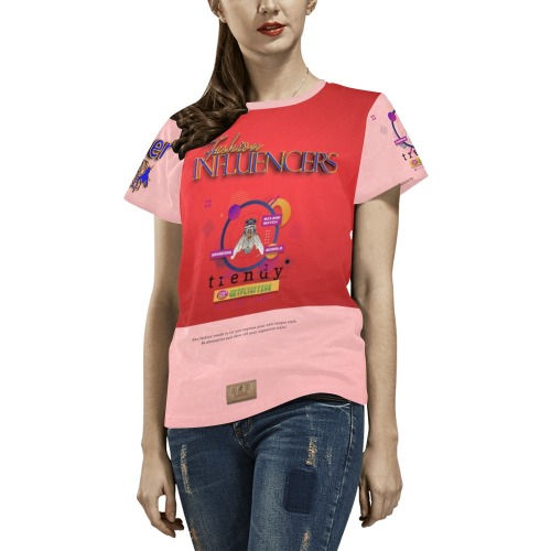 Fashion Influencer Collectable Fly All Over Print T-Shirt for Women (USA Size) (Model T40)