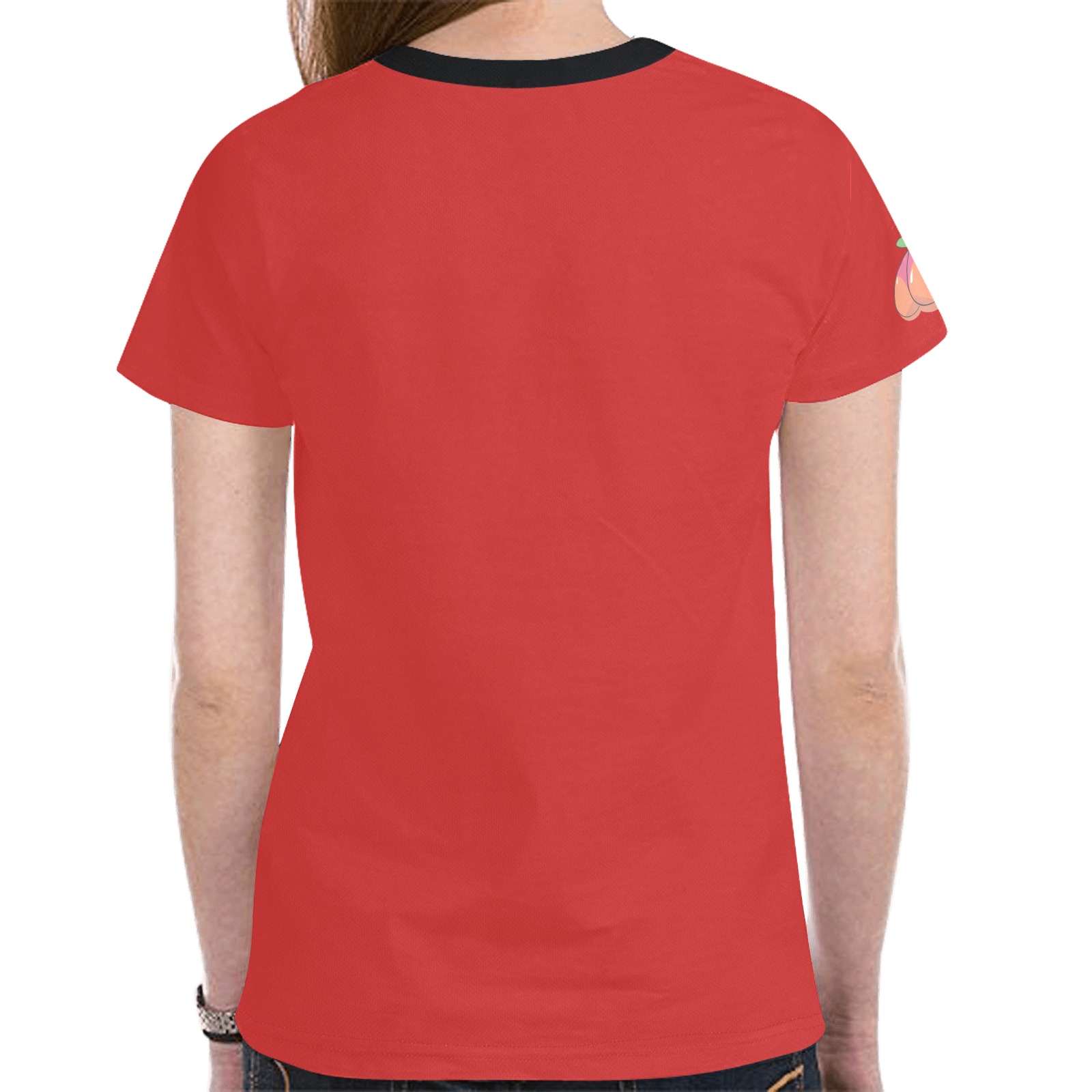 Red T-Shirt (Womens) New All Over Print T-shirt for Women (Model T45)