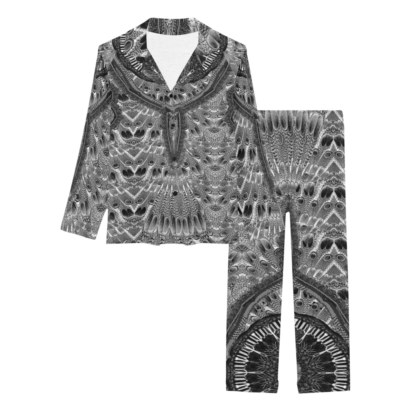 spain black Women's Long Pajama Set