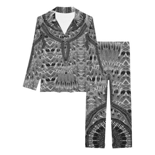 spain black Women's Long Pajama Set