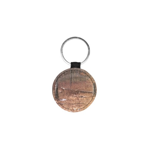Falling tree in the woods Round Pet ID Tag