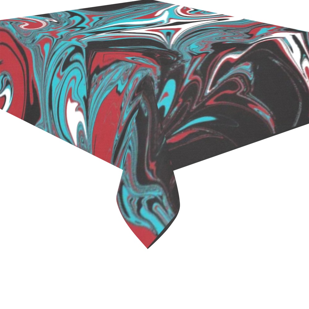 Dark Wave of Colors Thickiy Ronior Tablecloth 70"x 52"