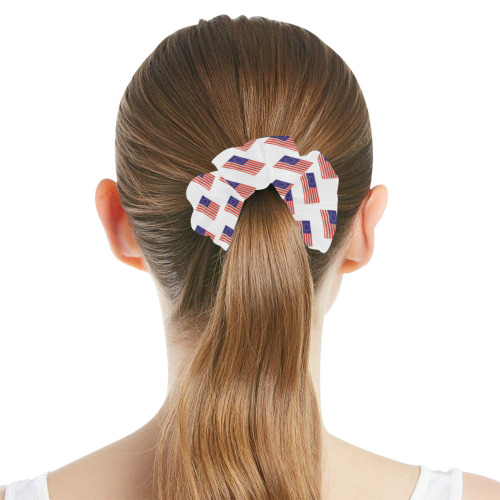 Besty Ross American Flags All Over Print Hair Scrunchie
