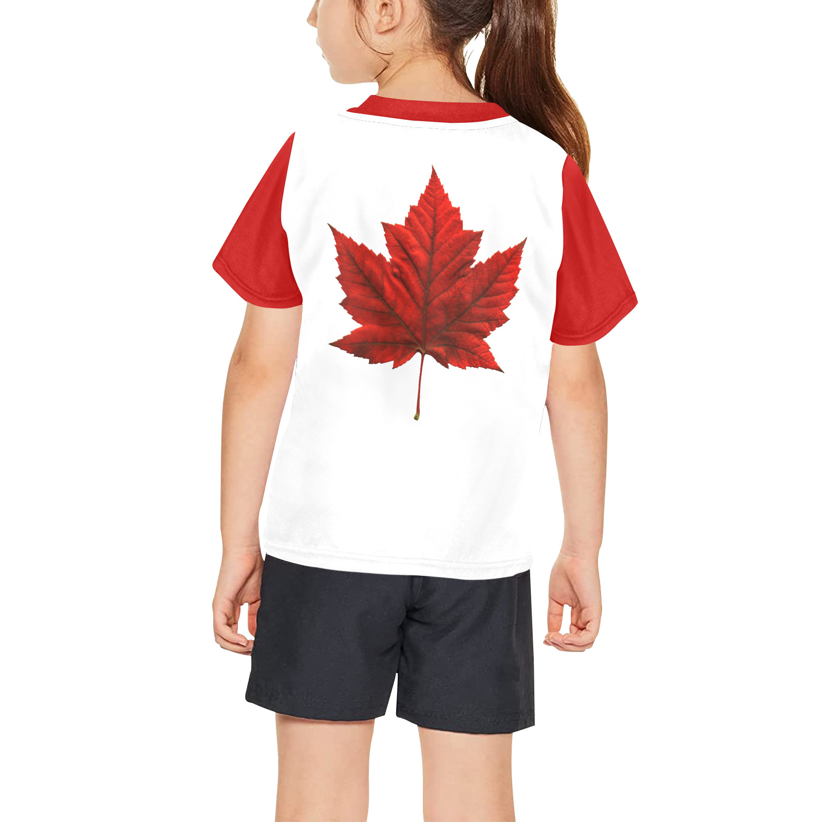 Girl's Canada Souvenir T-shirts Big Girls' All Over Print Crew Neck T-Shirt (Model T40-2)