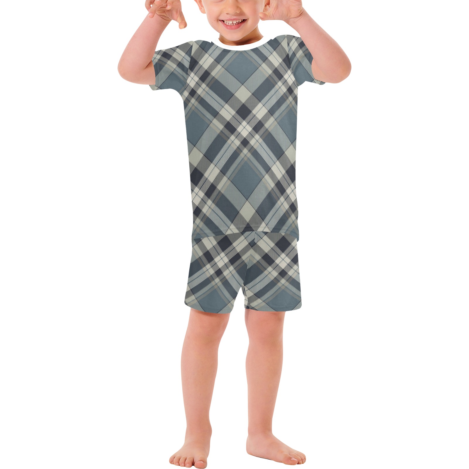 Plaid Boy's Pajamas Little Boys' Short Pajama Set