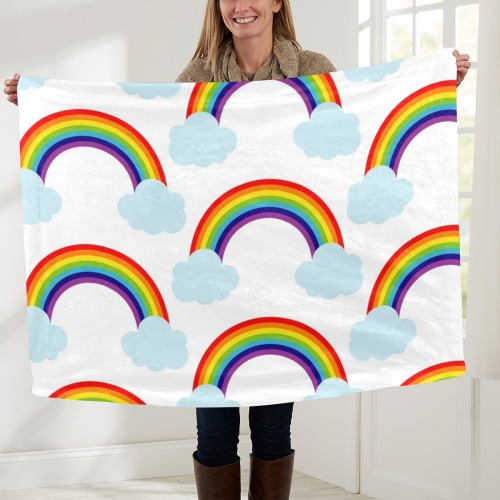 Adorable Rainbow Baby Blanket Baby Blanket 40"x50"