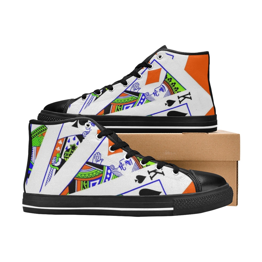 FOUR KINGS (2) High Top Canvas Shoes for Kid (Model 017)