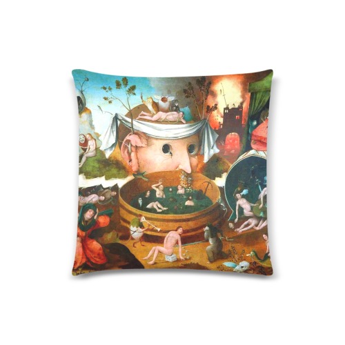 Hieronymus Bosch-The Vision of Tondal Custom Zippered Pillow Case 18"x18"(Twin Sides)