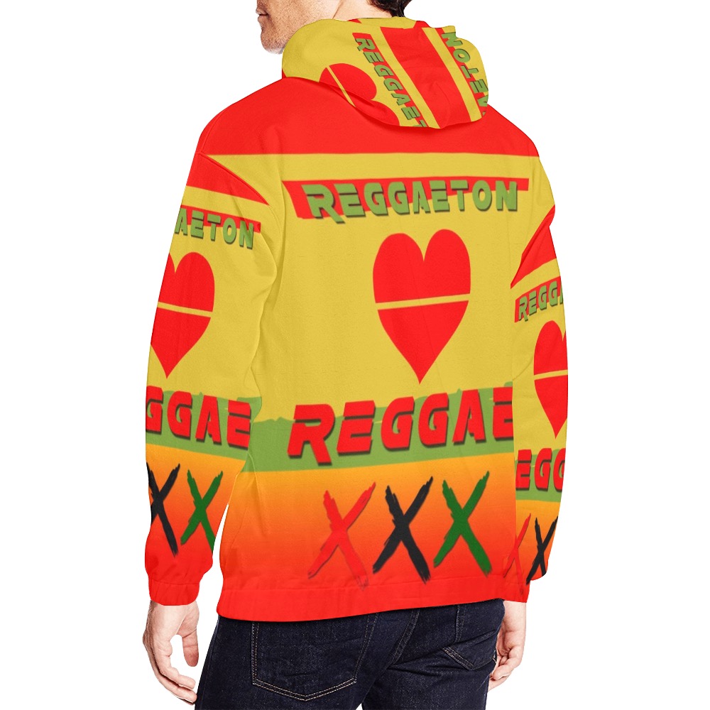 Reggaeton Love Reggae T Shirt 2770 All Over Print Hoodie for Men (USA Size) (Model H13)