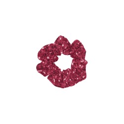 Magenta dark pink red faux sparkles glitter All Over Print Hair Scrunchie