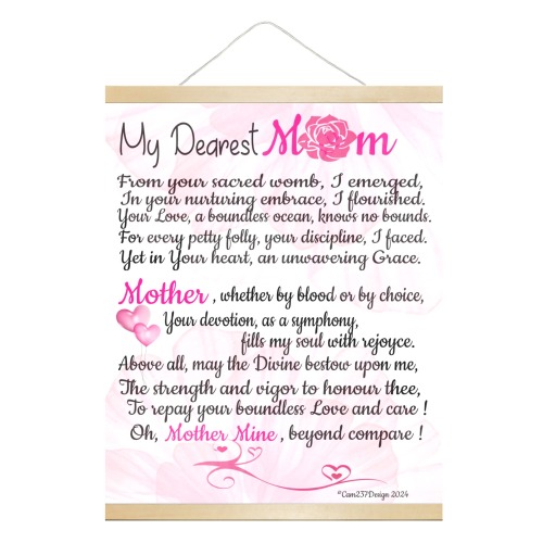 Happy Mother's Day Poem Poster_By Cam237Design Hanging Poster 16"x20"