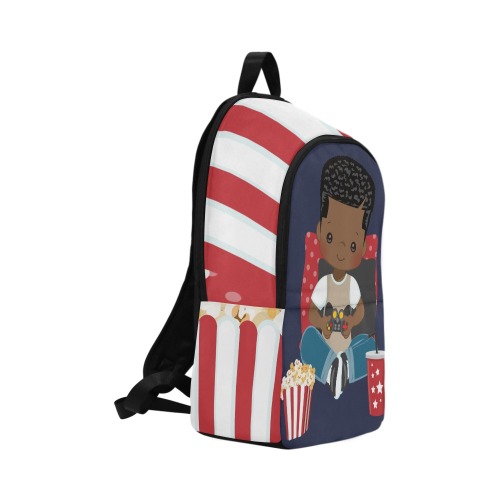 Video Gamer Backpack-Brown Boy Fabric Backpack for Adult (Model 1659)
