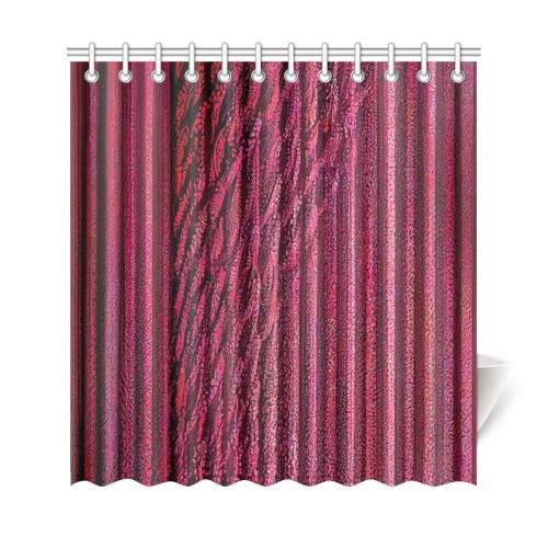burgundy striped Shower Curtain 69"x72"
