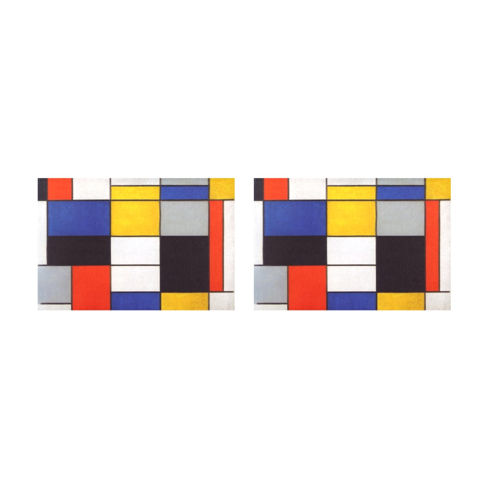 Composition A by Piet Mondrian Placemat 12’’ x 18’’ (Set of 2)