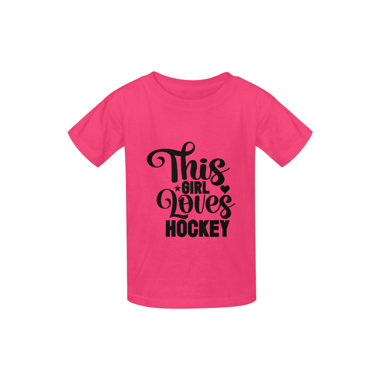 This Girl Loves Hockey SVG Cut File-01 Kid's  Classic T-shirt (Model T22)