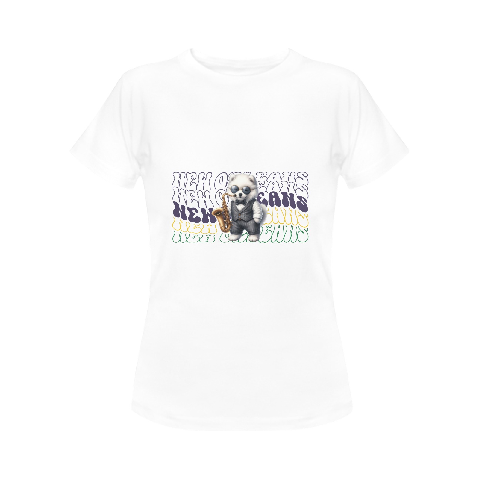 Jazz Bichon Frise New Orleans Women's T-Shirt in USA Size (Front Printing Only)