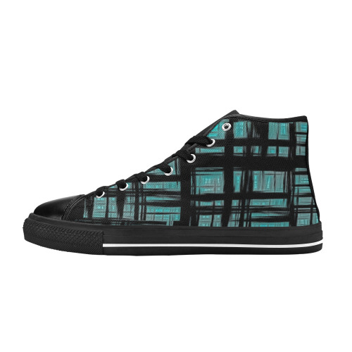 Contemporary Kids' High Top Canvas Shoes-4 Sides (Model 017)