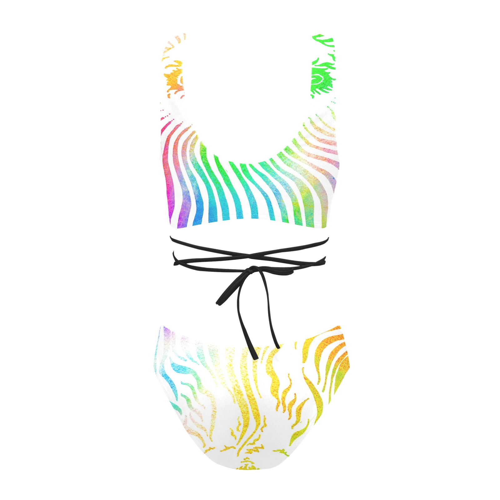 Women's Drawstring Swimwear Cross String Bikini Set (Model S29)