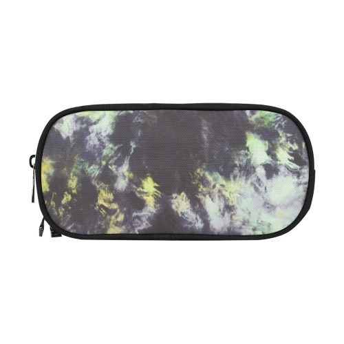 Green and black colorful marbling Pencil Pouch/Large (Model 1680)