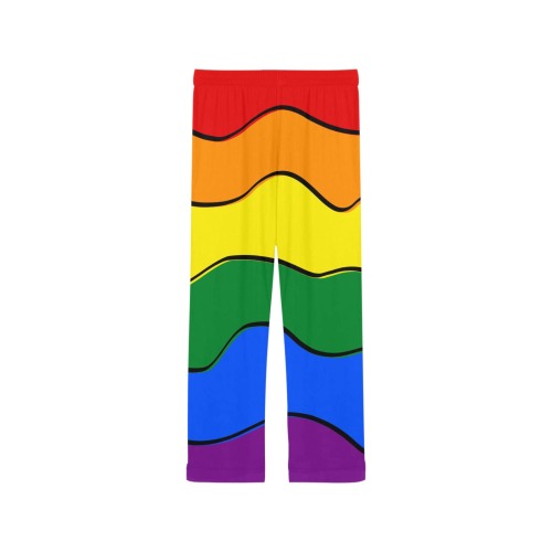 Gay Pride - Rainbow Flag Waves Stripes 1 Women's Pajama Trousers