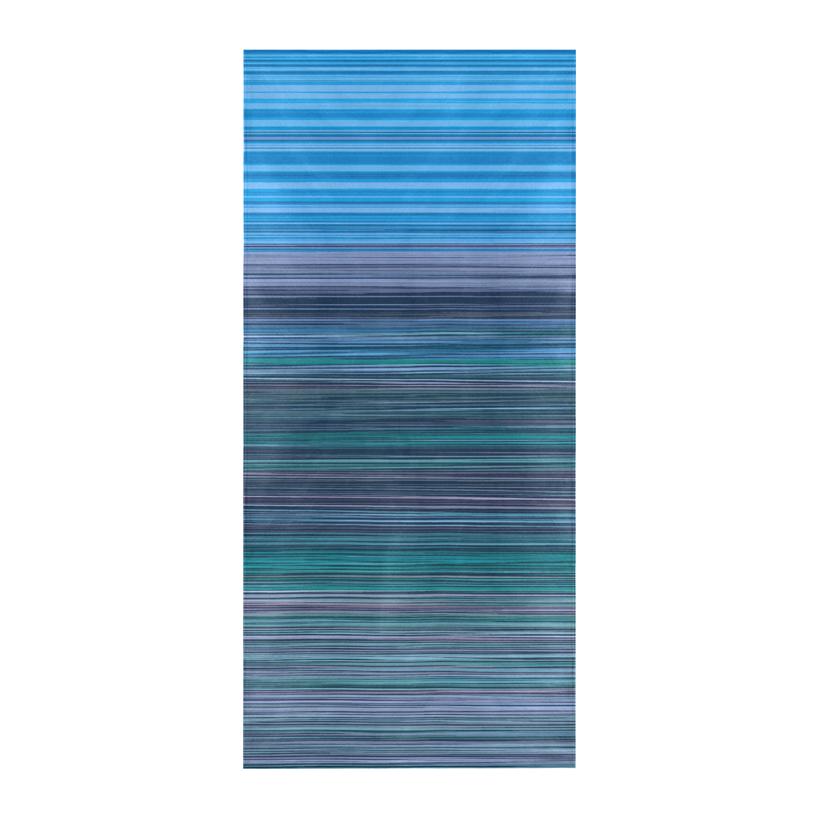 Abstract Blue Horizontal Stripes Beach Towel 32"x 71"