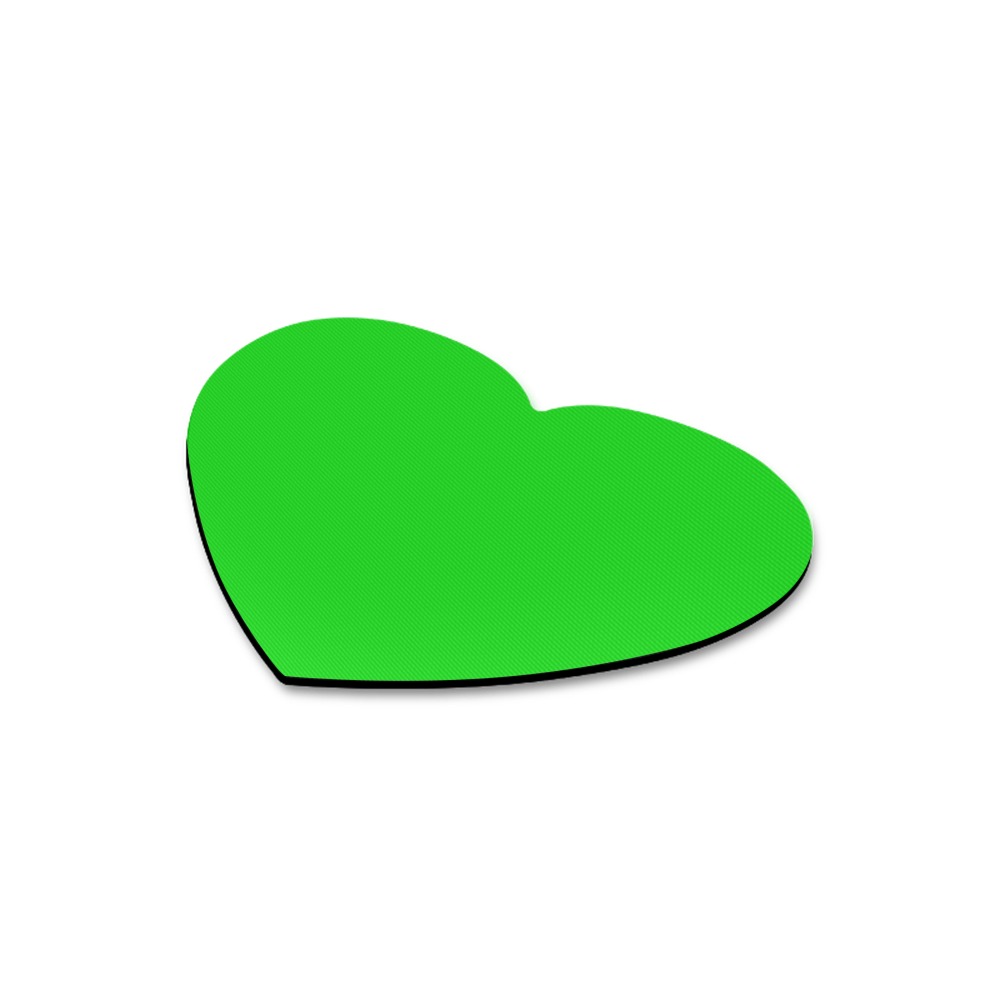 Merry Christmas Green Solid Color Heart-shaped Mousepad