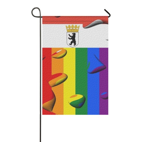 Berlin Pride Flag Pop Art by Nico Bielow Garden Flag 12‘’x18‘’(Twin Sides)