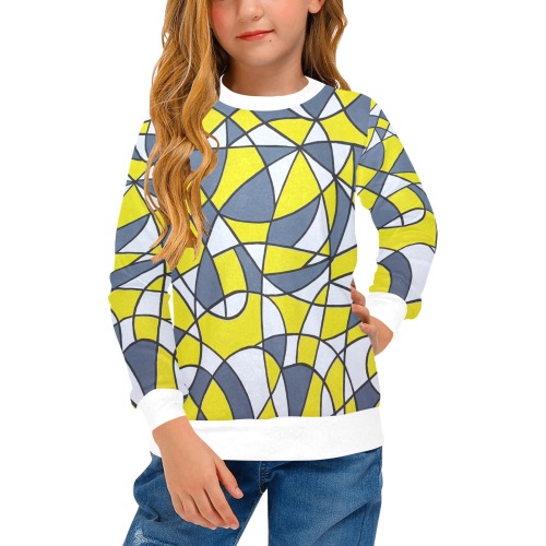 Liberty Girls' All Over Print Crew Neck Sweater (Model H49)