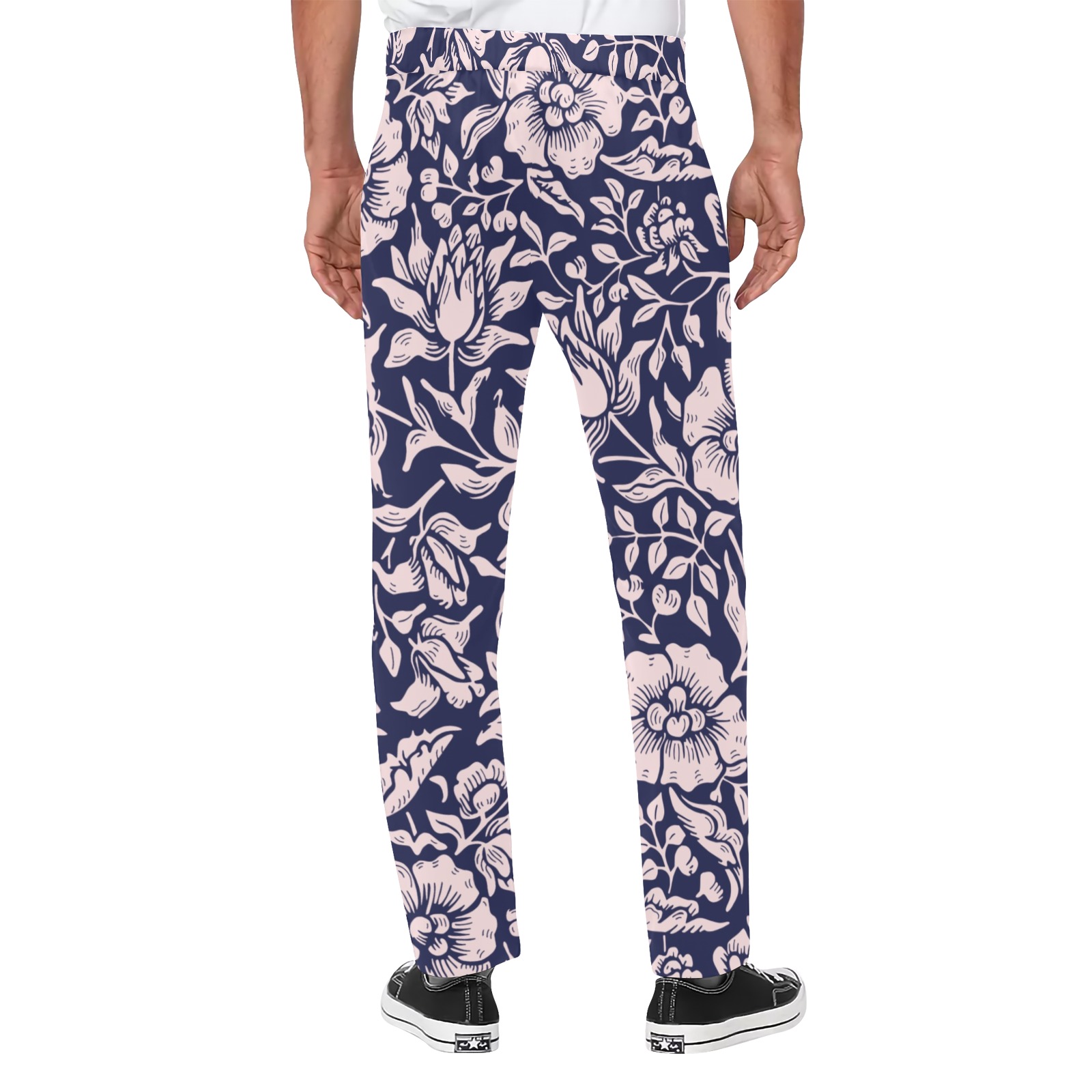 Trousers Men's All Over Print Casual Trousers (Model L68)