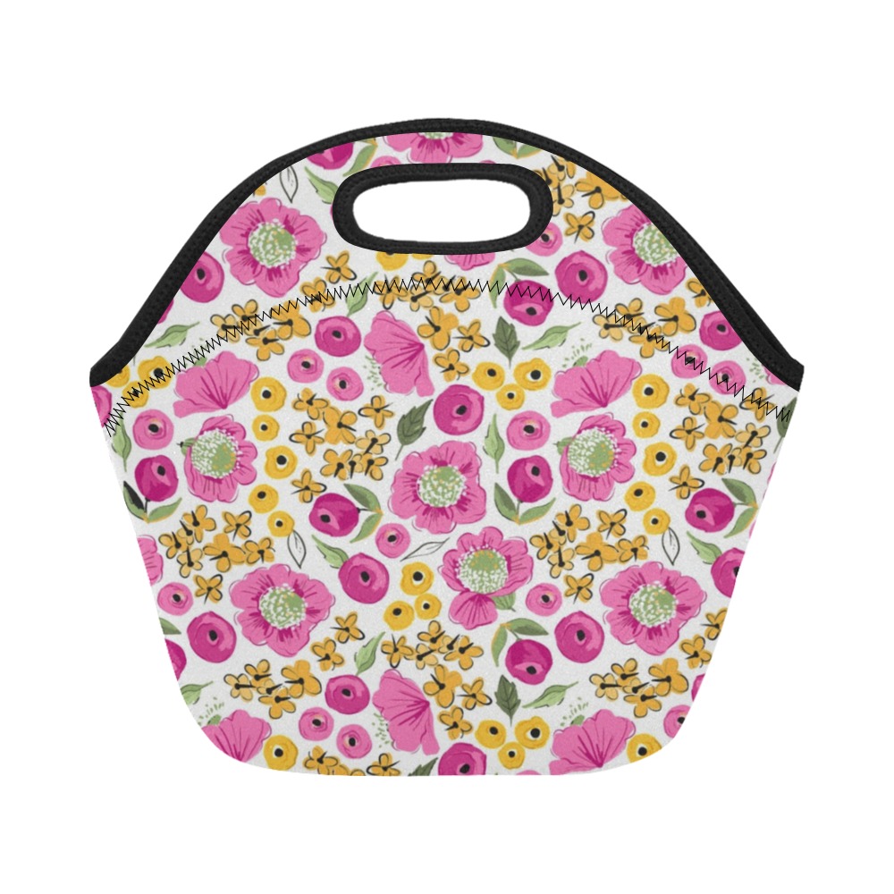 big-blooms-sunlight-blooms-lunchbag Neoprene Lunch Bag/Small (Model 1669)