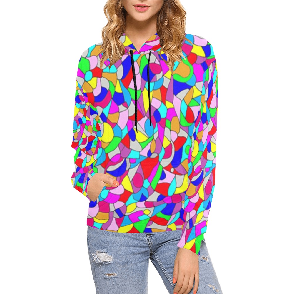 Pebbles on a Beach All Over Print Hoodie for Women (USA Size) (Model H13)