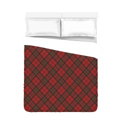 Red tartan plaid winter Christmas pattern holidays Duvet Cover 86"x70" ( All-over-print)