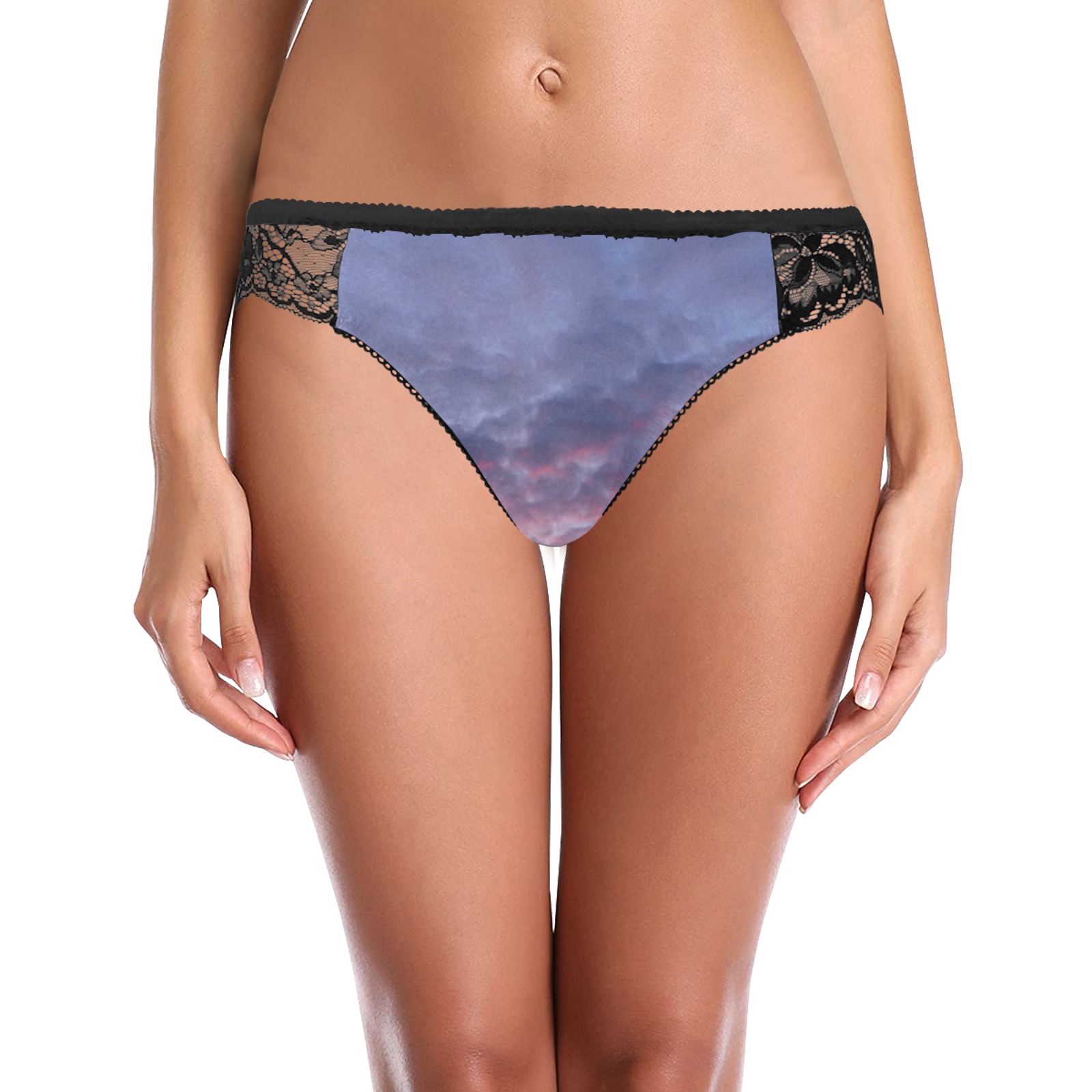 Morning Purple Sunrise Collection Women's Lace Panty (Model L41)