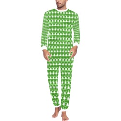 Little Christmas Trees - Green Men's All Over Print Pajama Set