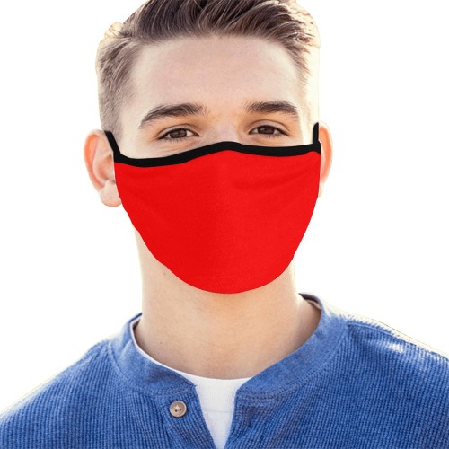 Merry Christmas Red Solid Color Mouth Mask