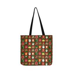 Christmas Checkered Reusable Shopping Bag Model 1660 (Two sides)