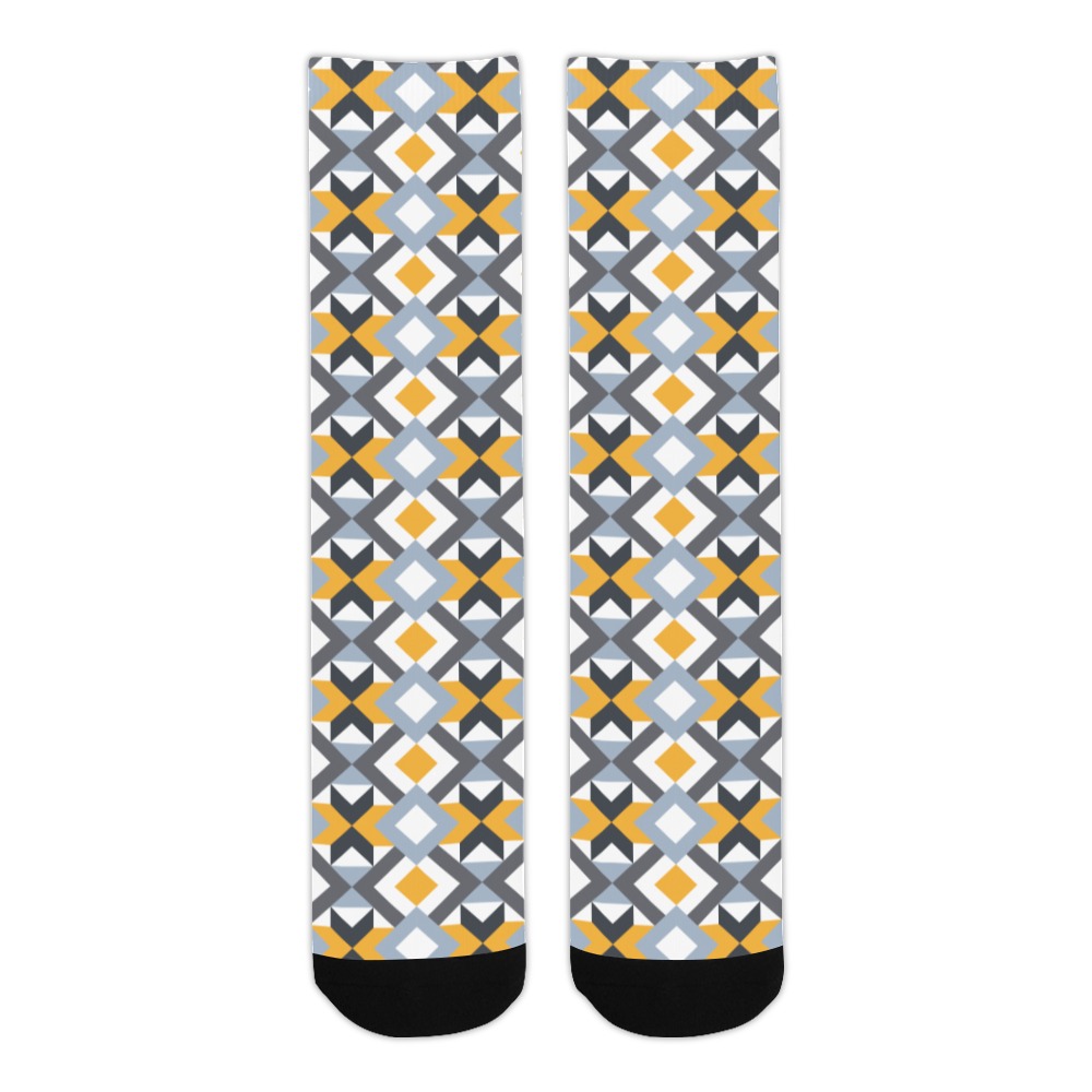 Retro Angles Abstract Geometric Pattern Trouser Socks