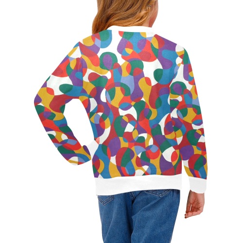 Inspiration Girls' All Over Print Crew Neck Sweater (Model H49)