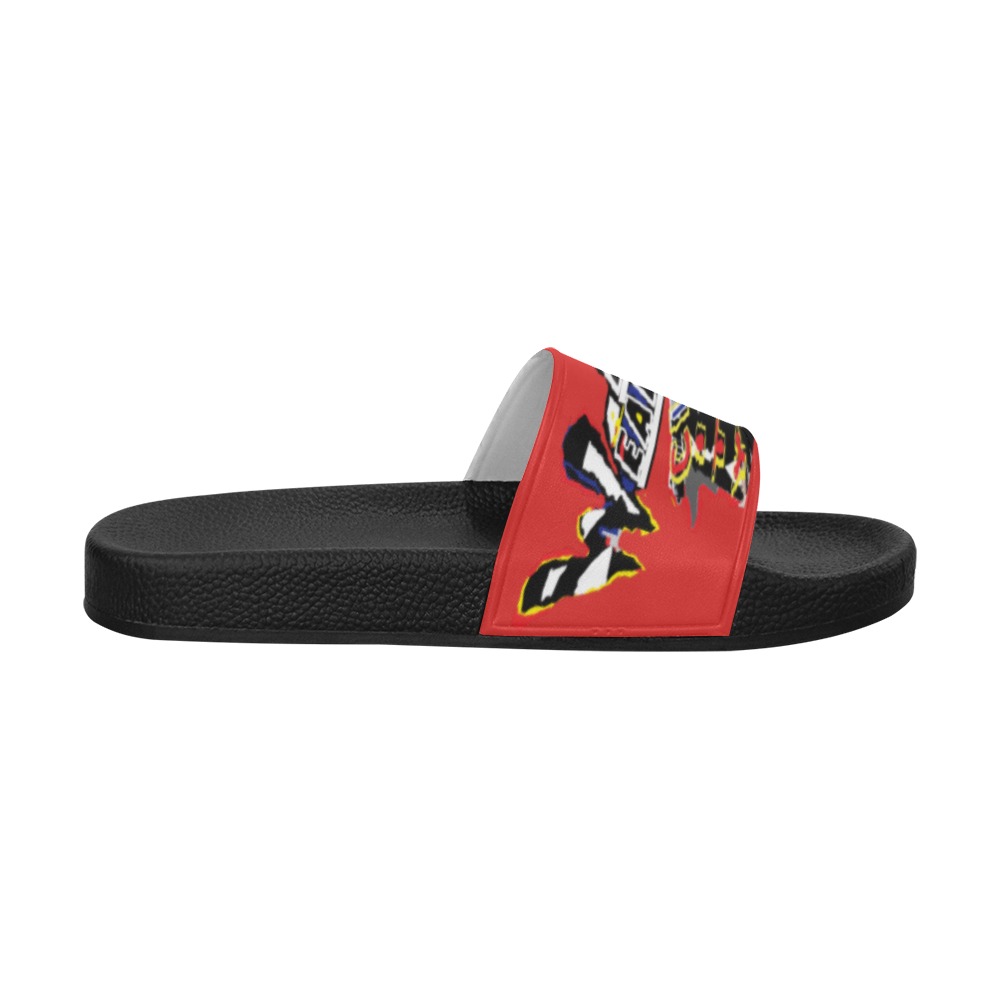 WD.WR.LOGO.RED Men's Slide Sandals (Model 057)