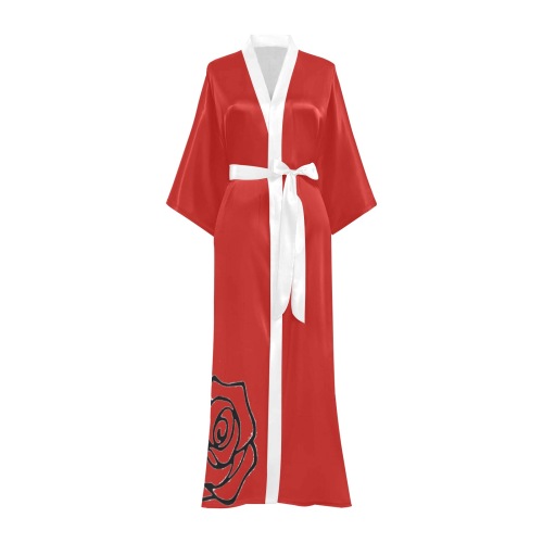 Aromatherapy Apparel Red Kimono Robe Long Kimono Robe