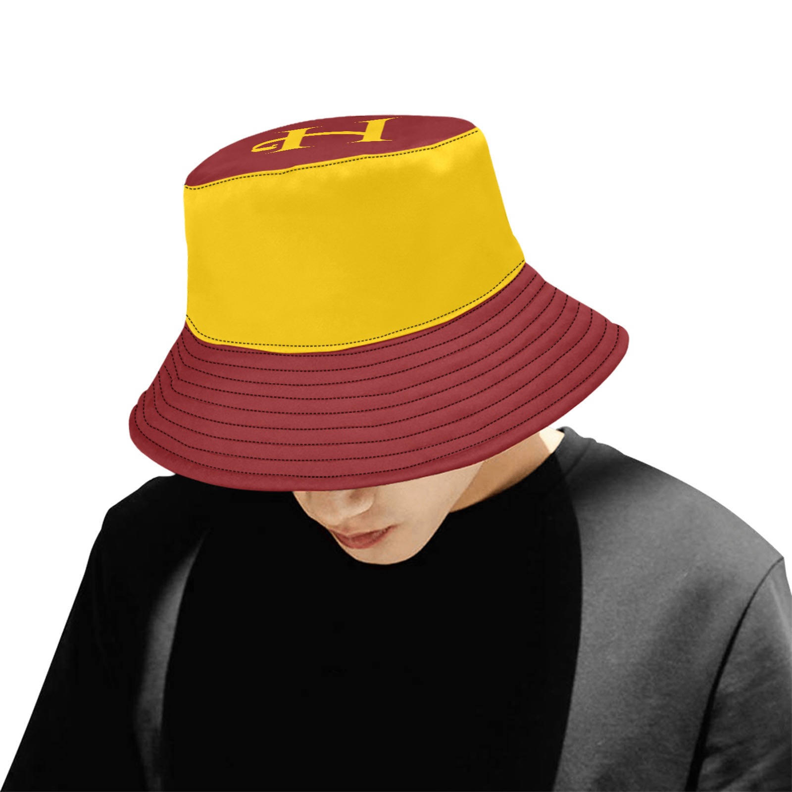 HP-Signature H Pattern Bucket Hat Unisex Summer Bucket Hat